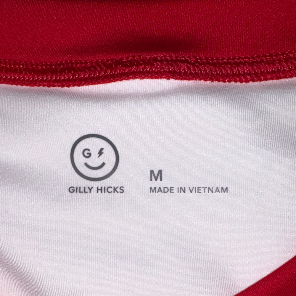 Hollisters women #sporty top GillyHicks White and Red USA 🇺🇸 m builtin sportsbra - Picture 3 of 7